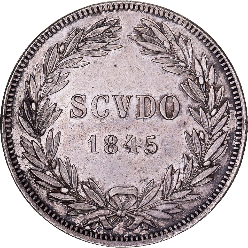 Papal States, PAPAL STATES, Gregory XVI, Scudo, 1845-XV, Rome, Silver