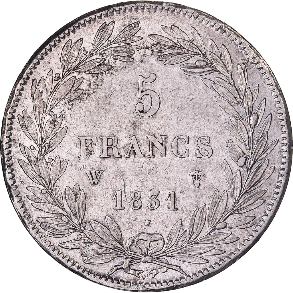 France, 5 Francs, Louis-Philippe, 1831, Lille, Silver, EF(40-45), KM:735.13