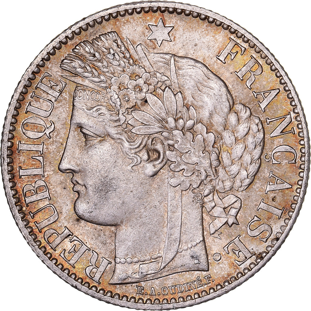 Frankreich, 2 Francs, Cérès, 1887, Paris, Silber, VZ, KM:817.1