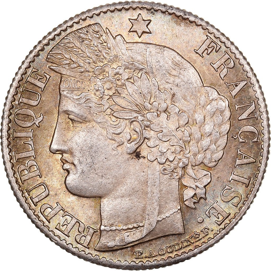 France, 50 Centimes, Cérès, 1887, Paris, Silver, AU(55-58), KM:834.1