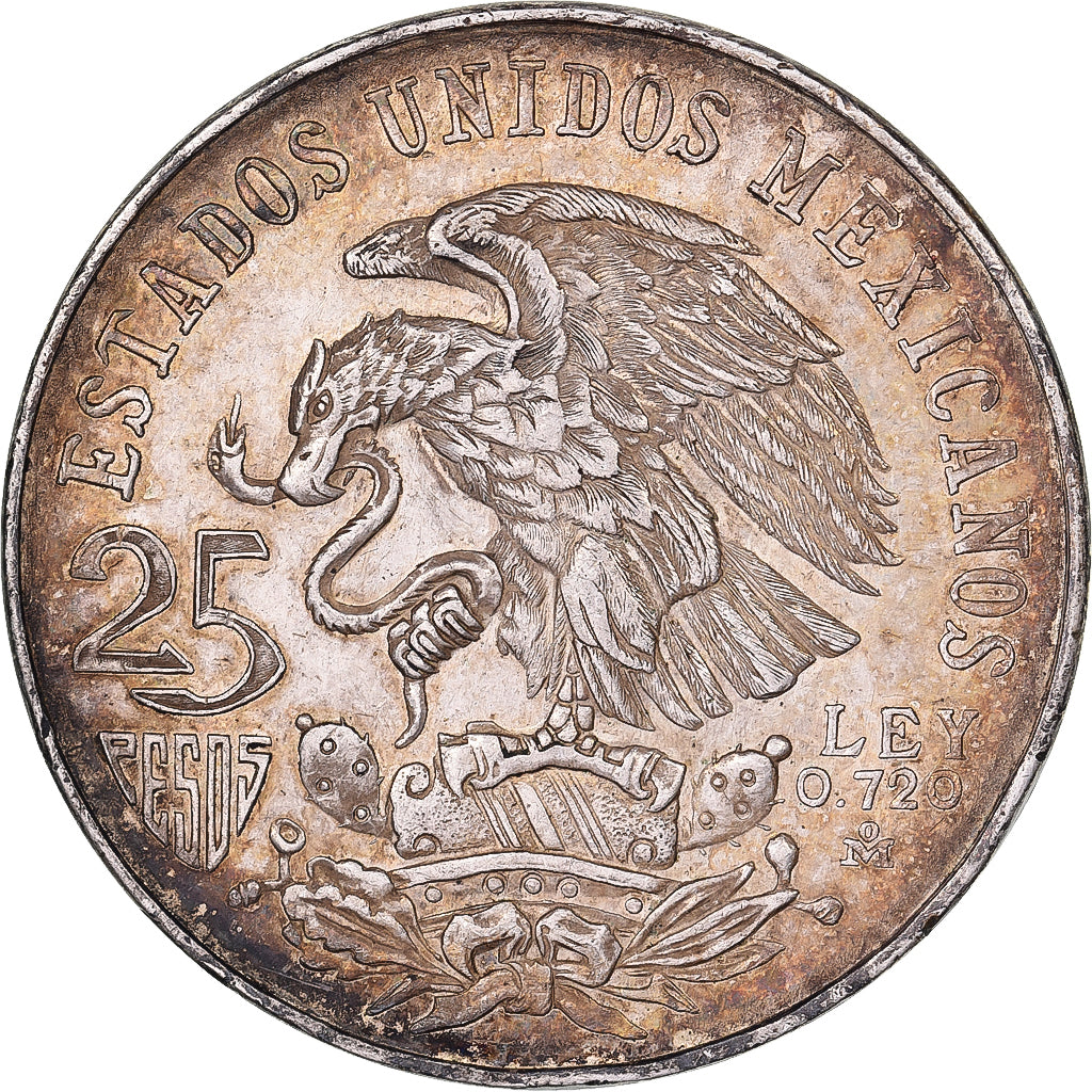 Messico, 25 Pesos, 1968, Mexico City, Argento, BB, KM:479.1