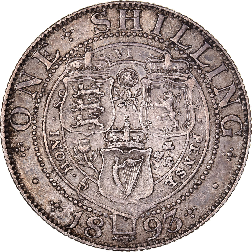 Gran Bretagna, Victoria, Shilling, 1893, Argento, BB, KM:780