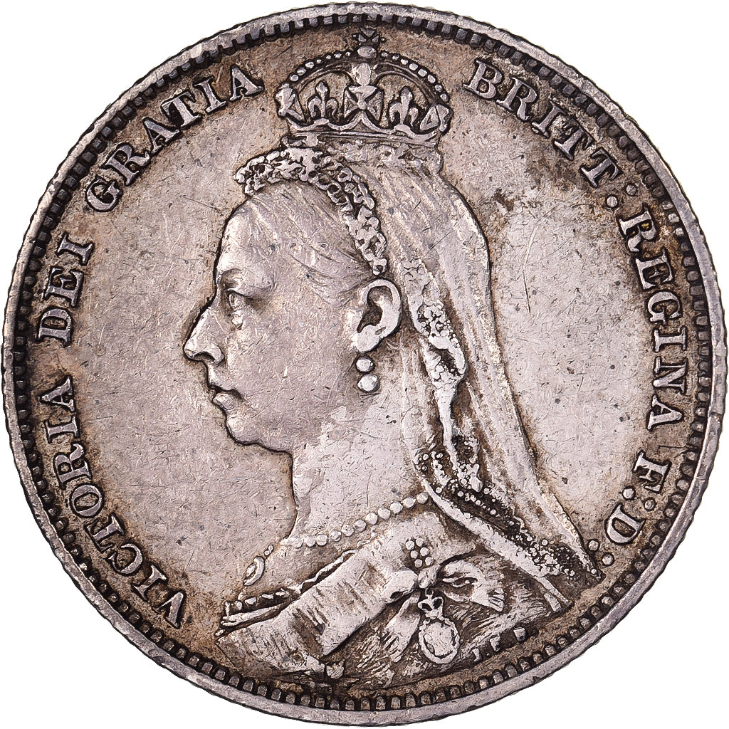 Gran Bretagna, Victoria, Shilling, 1890, Argento, BB+, KM:774