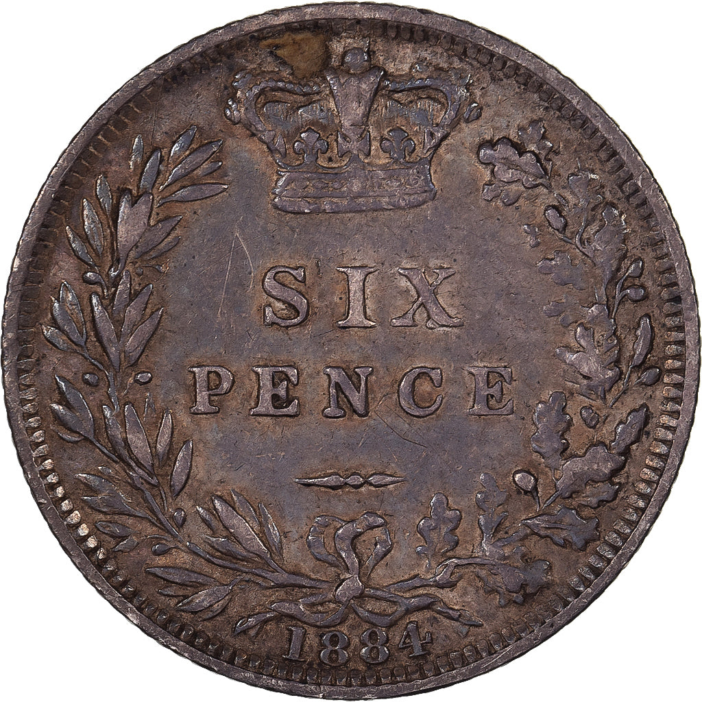 United Kingdom, Victoria, 6 Pence, 1884, Silber, SS, KM:757