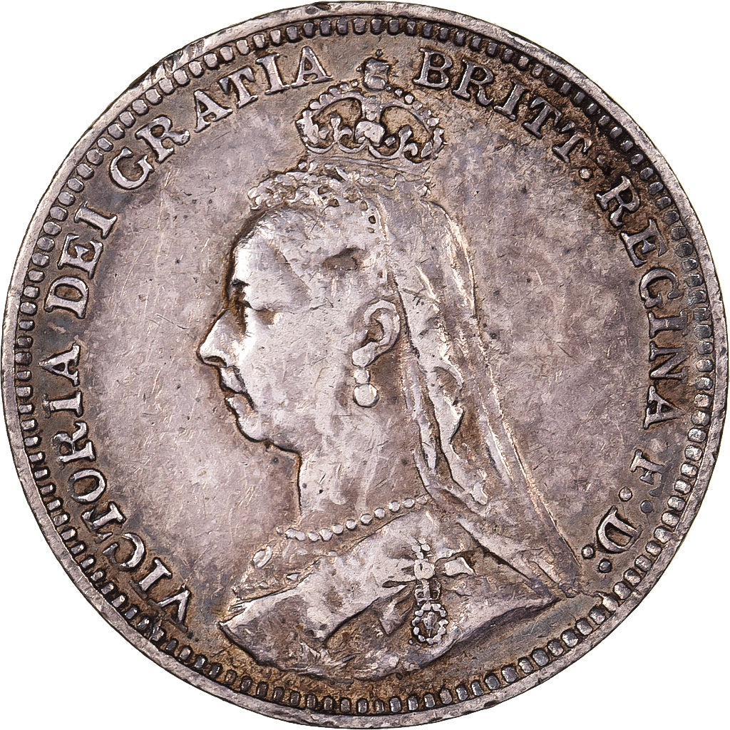 United Kingdom, Victoria, 3 Pence, 1893, Silver, VF(20-25), KM:777