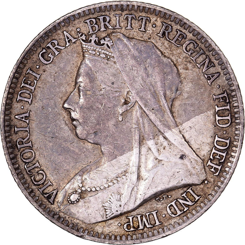 Verenigd Koninkrijk, Victoria, 6 Pence, 1893, Zilver, ZF+, KM:779