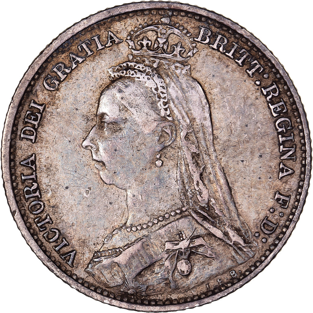 United Kingdom, Victoria, 6 Pence, 1892, Silber, SS, KM:760