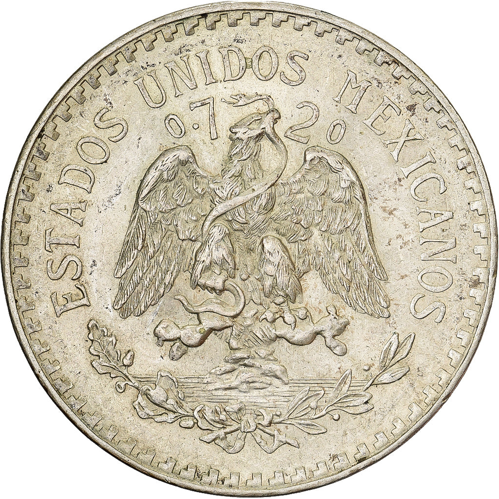 Mexico, Peso, 1933, Mexico City, Silver, AU(55-58), KM:455