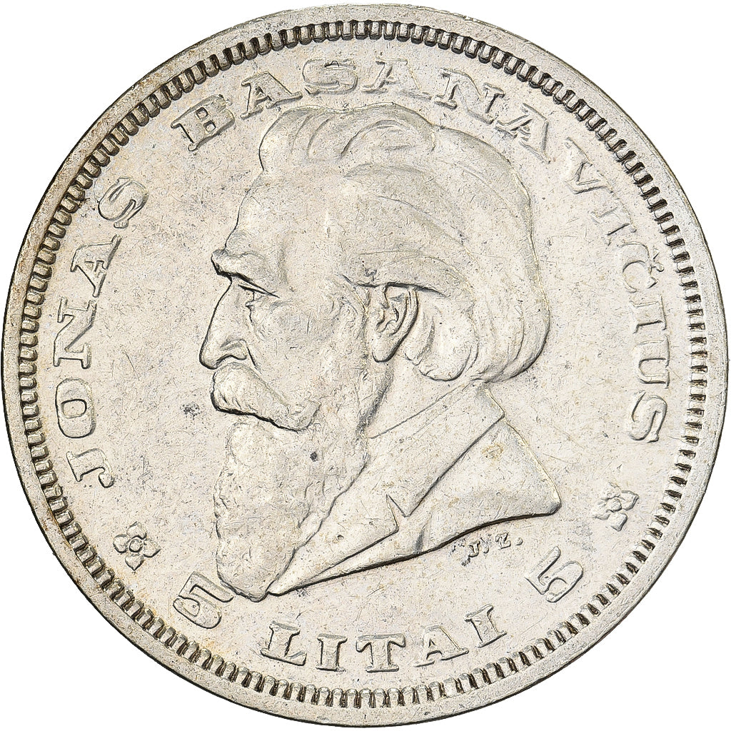 Lithuania, 5 Litai, 1936, Silver, EF(40-45), KM:82
