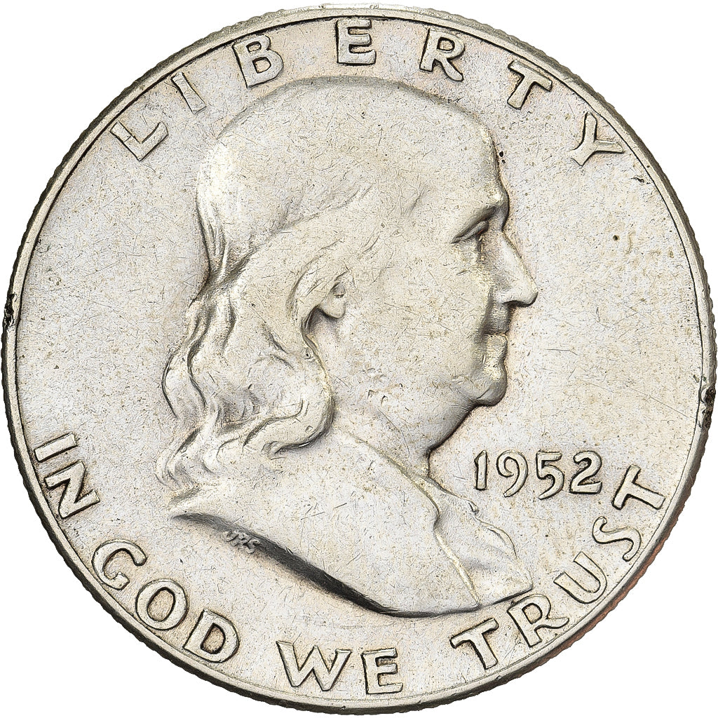 United States, Half Dollar, Franklin Half Dollar, 1952, Philadelphia, Silver
