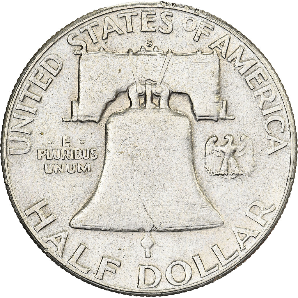 United States, Half Dollar, Franklin Half Dollar, 1952, Philadelphia, Silver