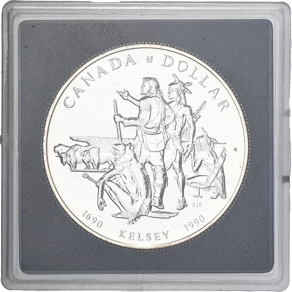 Kanada, Elizabeth II, Dollar, 1990, Royal Canadian Mint, Silber, UNZ+, KM:170