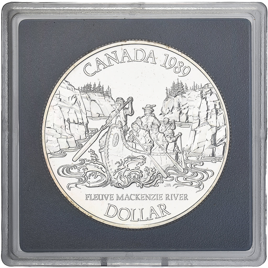 Canada, Elizabeth II, Dollar, 1989, Royal Canadian Mint, Srebro, MS(64), KM:168