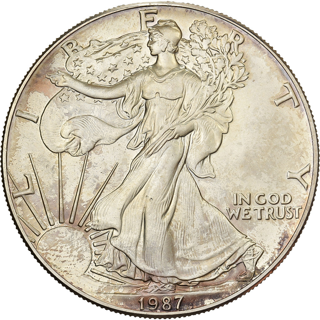 United States, Dollar, 1987, Philadelphia, Silver, MS(60-62), KM:273