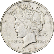 United States, Dollar, Peace Dollar, 1922, Philadelphia, Silver, VF(30-35)
