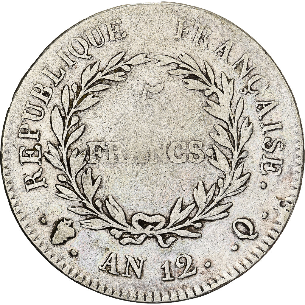 Frankreich, 5 Francs, Napoléon I, An 12, Perpignan, Silber, S, KM:659.12