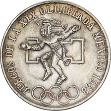 Mexico, 25 Pesos, 1968, Mexico City, Srebro, EF(40-45), KM:479.1