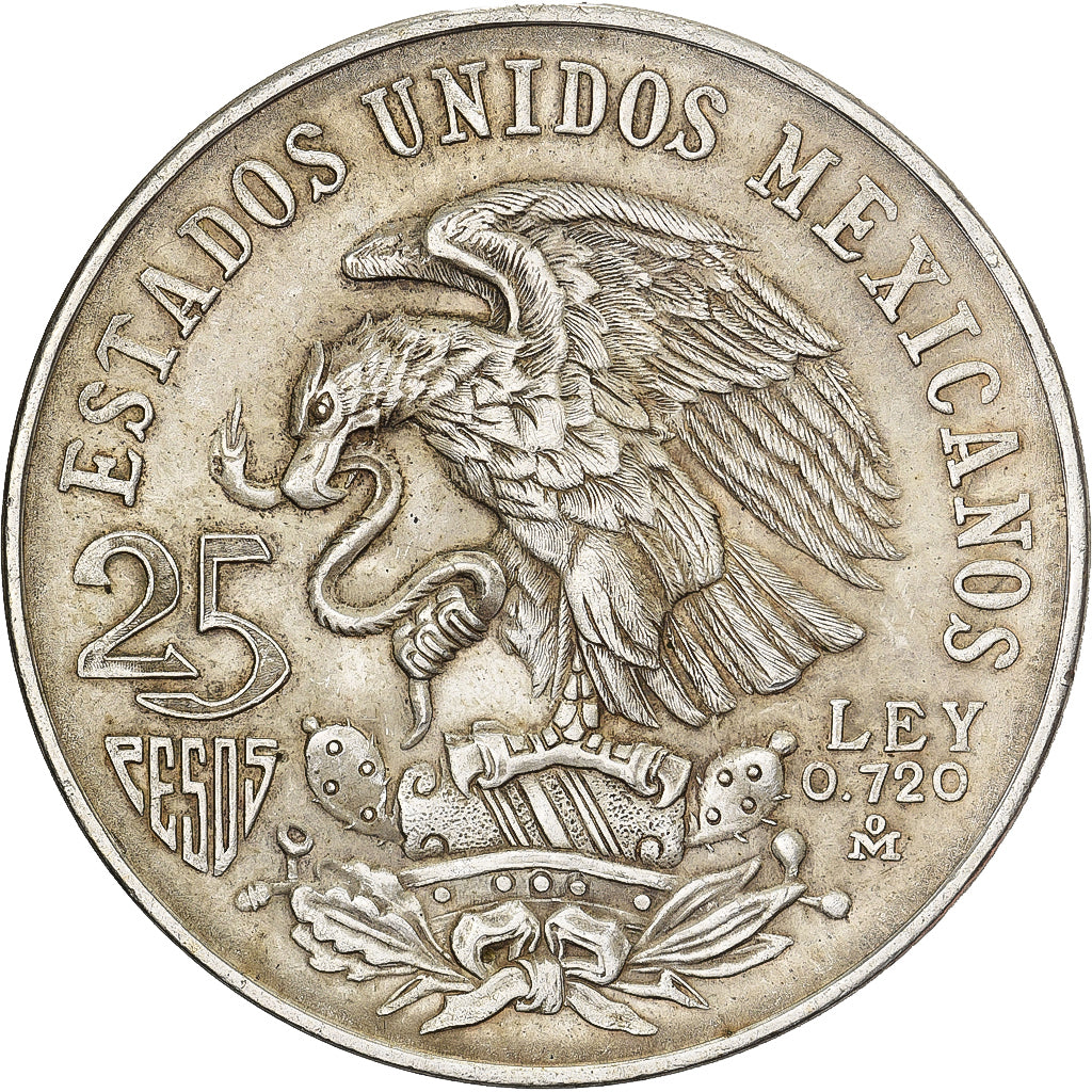 Mexico, 25 Pesos, 1968, Mexico City, Srebro, EF(40-45), KM:479.1