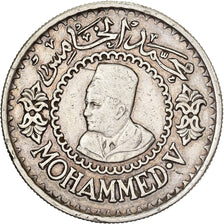 Morocco, Mohammed V, 500 Francs, 1956/AH1376, Paris, Silver, EF(40-45), KM:54