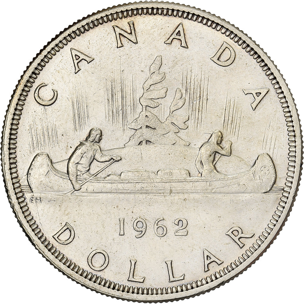 Canada, Elizabeth II, Dollar, 1962, Royal Canadian Mint, Silver, EF(40-45)