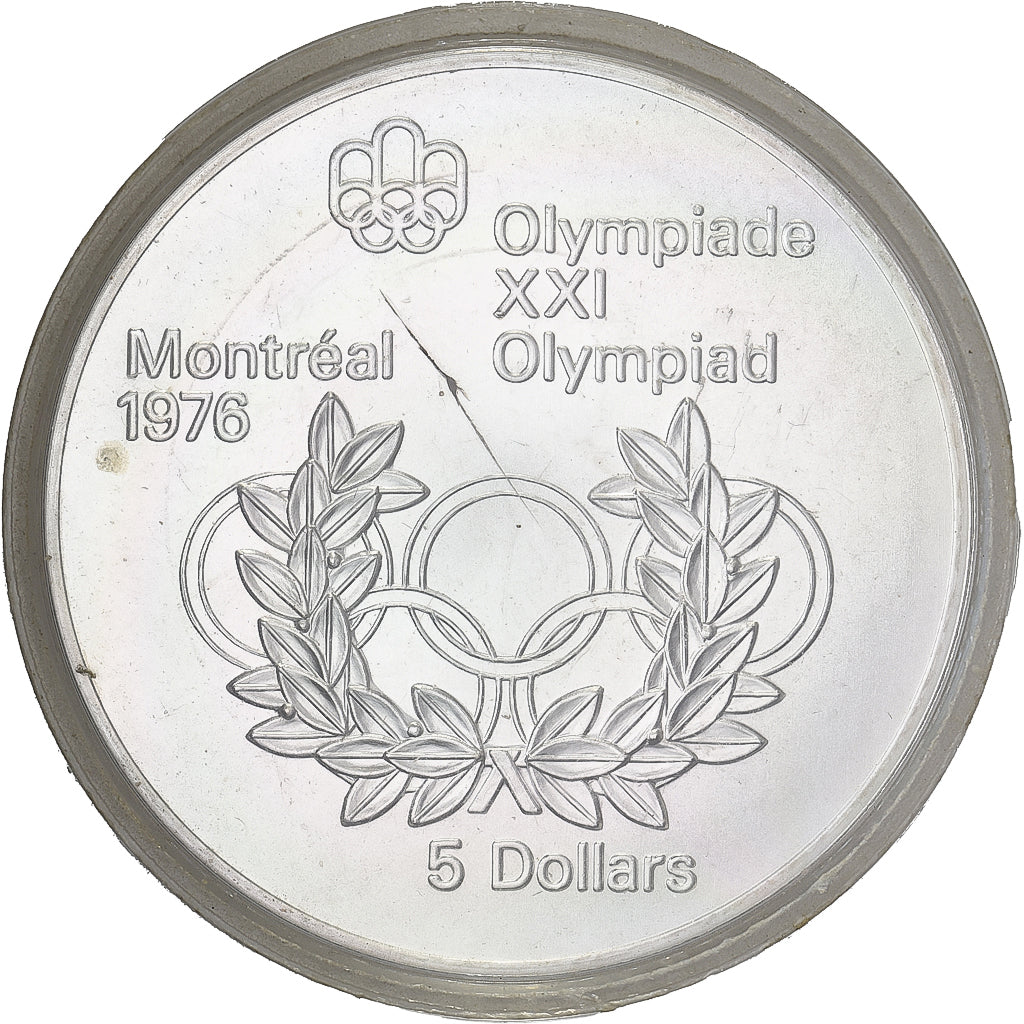 Canada, Elizabeth II, 5 Dollars, 1974, Royal Canadian Mint, Silver, MS(63)