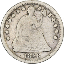 USA, Half Dime, Seated Liberty Half Dime, 1858, New Orleans, Srebro, VF(20-25)