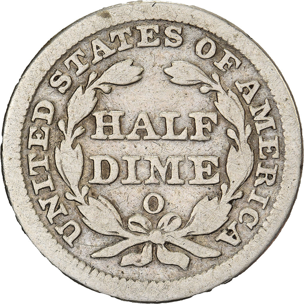 USA, Half Dime, Seated Liberty Half Dime, 1858, New Orleans, Srebro, VF(20-25)