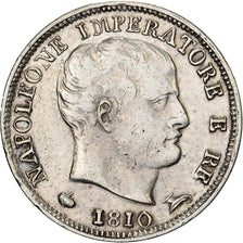 KINGDOM OF NAPOLEON, Napoleon I, 5 Soldi, 1810, Milan, Silber, SS+, KM:5.1