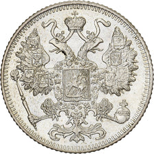 Russia, Nicholas II, 15 Kopeks, 1916, Saint Petersburg, Argento, SPL-, KM:21a.1