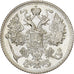 Russia, Nicholas II, 15 Kopeks, 1916, Saint Petersburg, Argento, SPL-, KM:21a.1