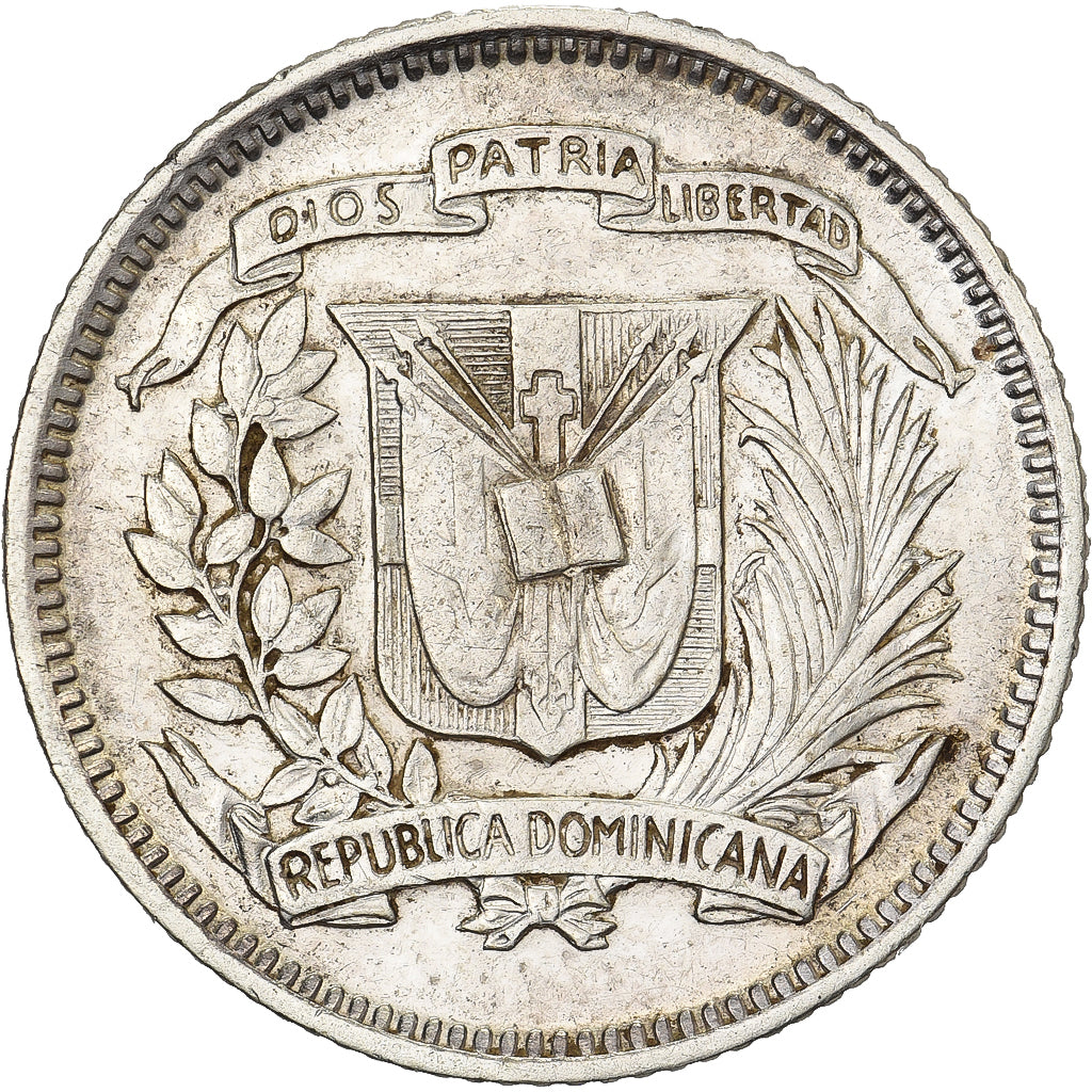 Republika Dominikany, 10 Centavos, 1937, Srebro, VF(30-35), KM:19