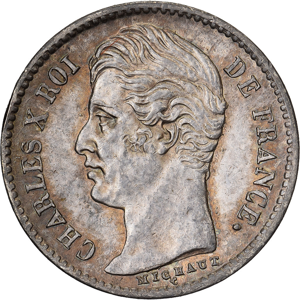 Francia, 1/4 Franc, Charles X, 1826, Paris, Plata, MBC+, KM:722.1