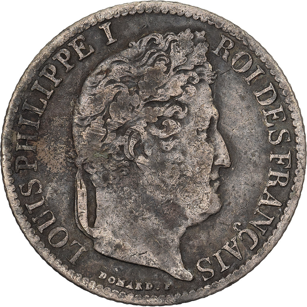 Francia, 1/4 Franc, Louis-Philippe, 1842, Paris, Argento, MB+, KM:740.1
