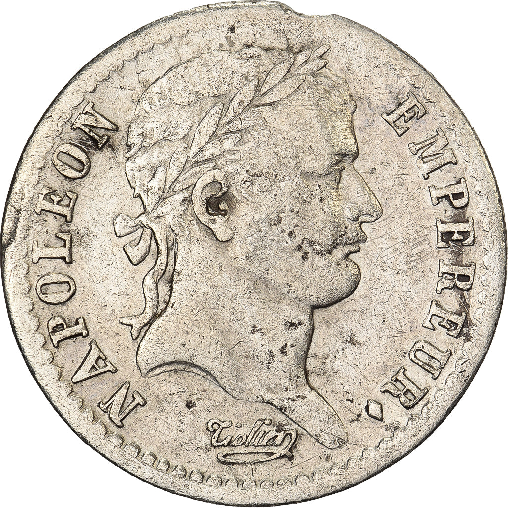 Francia, 1/2 Franc, Napoléon I, 1808, Paris, Argento, MB+, KM:680.1