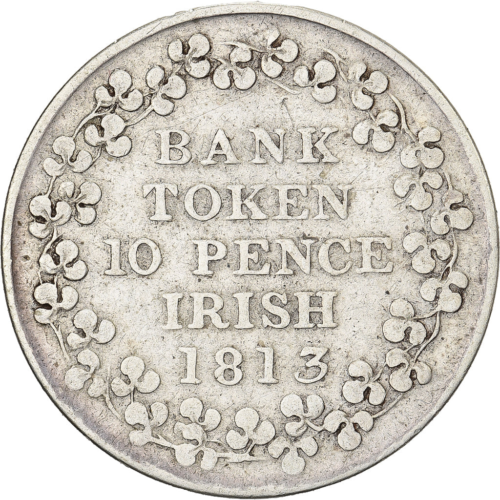 Ireland, 10 Pence Token, 1813, Silver, VF(20-25), KM:Tn5
