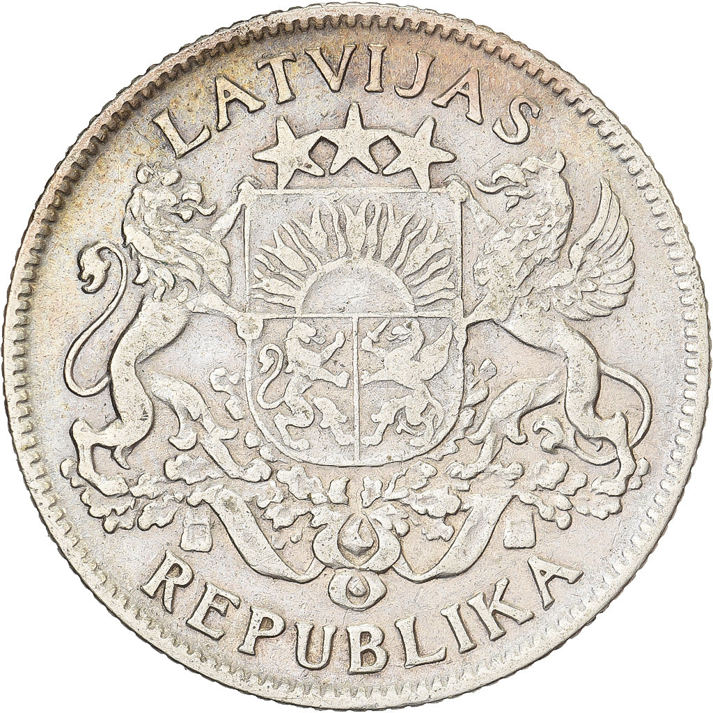 Latvia, Lats, 1924, Silber, SS, KM:7
