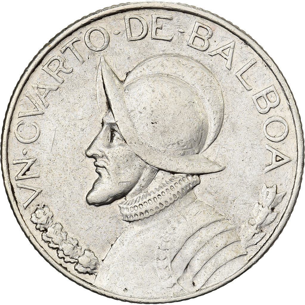 Panama, 1/4 Balboa, 1947, Silver, VF(30-35), KM:11.1