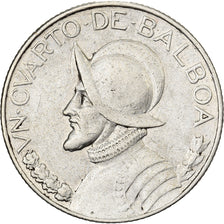 Panama, 1/4 Balboa, 1947, Silver, VF(30-35), KM:11.1
