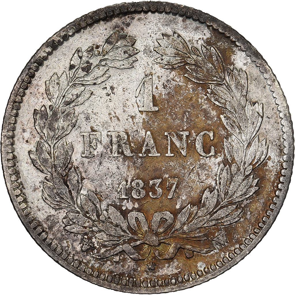 France, Franc, Louis-Philippe, 1837, Lille, Argent, TB, KM:748.13