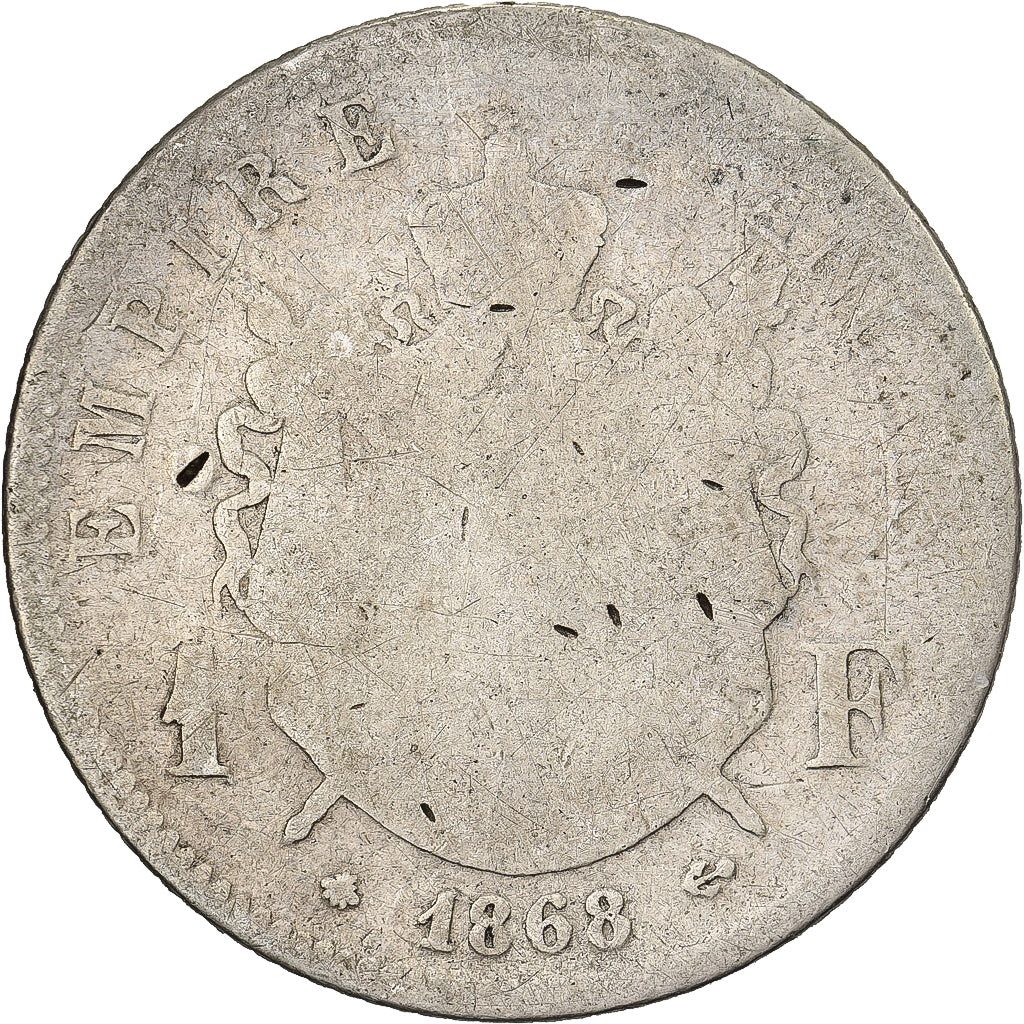 Frankreich, Napoleon III, Franc, Napoléon III, SATIRICAL COINS, 1868, Paris