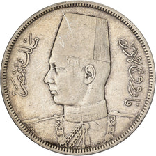 Egypt, Farouk, 10 Piastres, 1939 / AH 1358, British Royal Mint, Silver