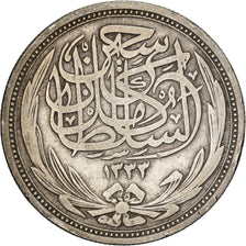 Egypt, Hussein Kamil, 10 Piastres, 1916, British Royal Mint, Silver, EF(40-45)