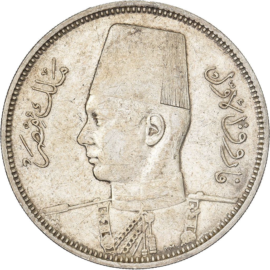 Egitto, Hussein Kamil, 5 Piastres, 1939 / AH 1358, British Royal Mint, Argento