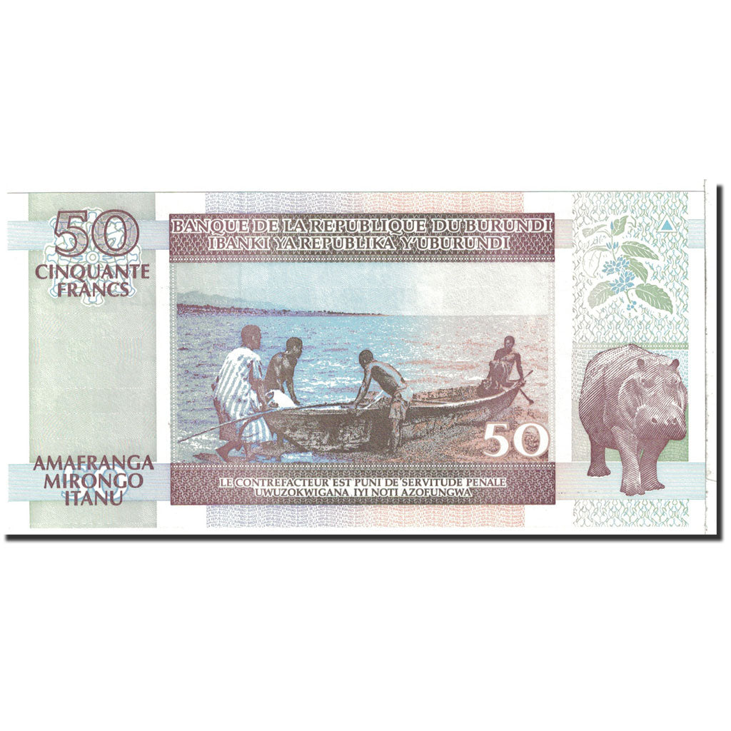 Banknote, Burundi, 50 Francs, 1994, 1994-05-19, KM:36a, UNC(65-70)