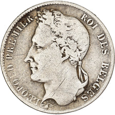 Belgio, Leopold I, 1/2 Franc, 1844, Argento, MB, KM:6