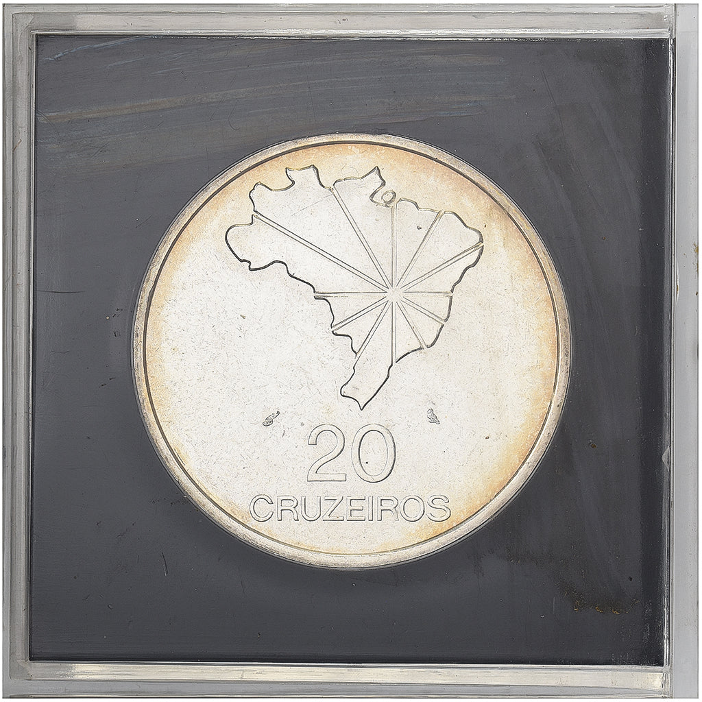 Brasile, 20 Cruzeiros, 1972, Rio de Janeiro, Argento, SPL, KM:Pn389