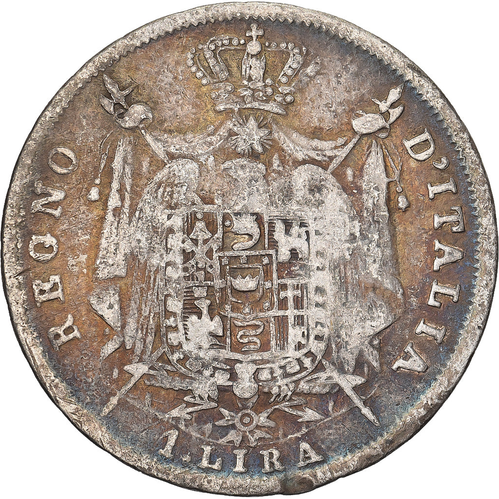 Italien Staaten, KINGDOM OF NAPOLEON, Napoleon I, Lira, 1811, Bologna, Silber
