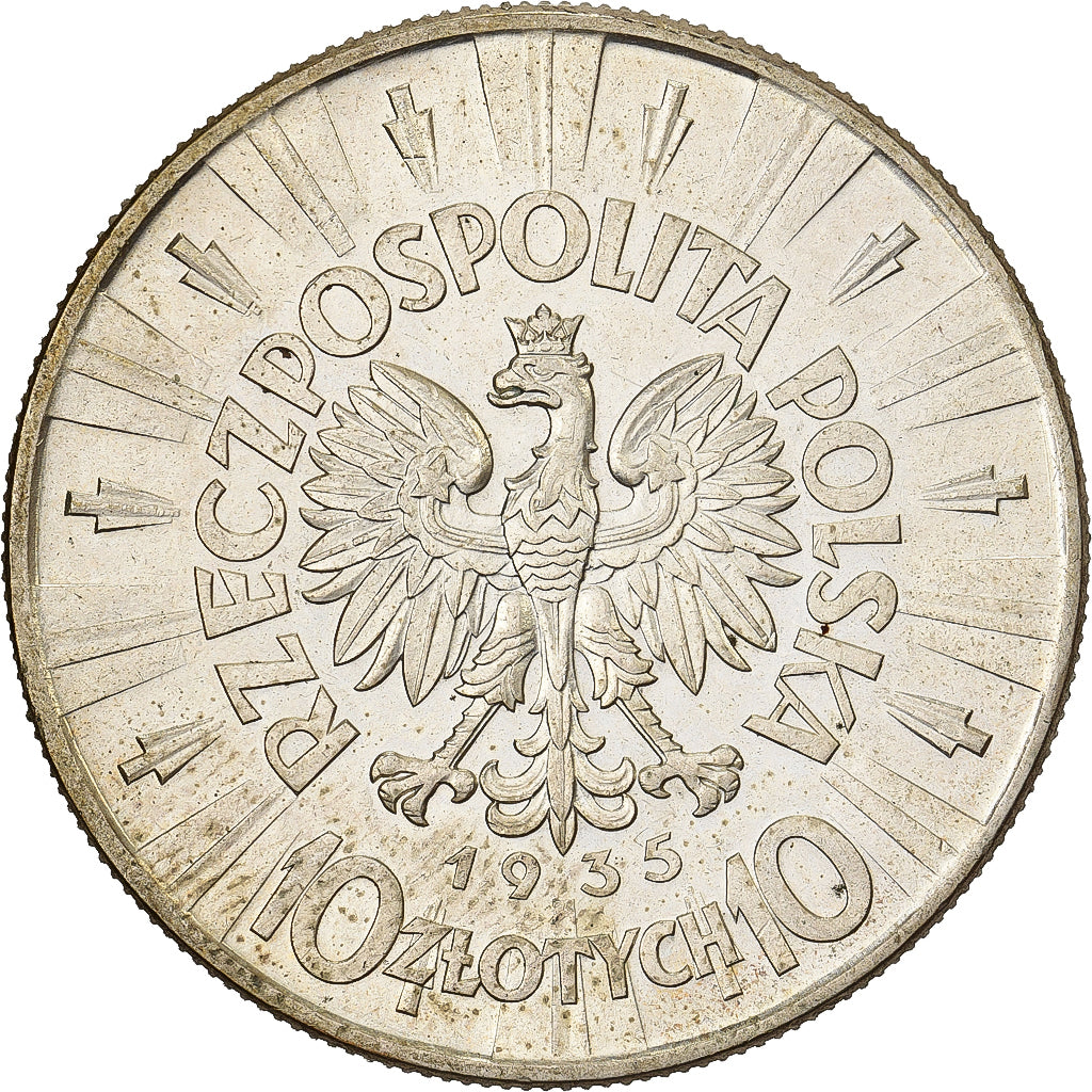 Polen, 10 Zlotych, 1935, Warsaw, Zilver, UNC-, KM:29
