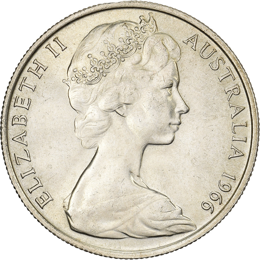 Australia, Elizabeth II, 50 Cents, 1966, Royal Australian Mint, Argento, BB+