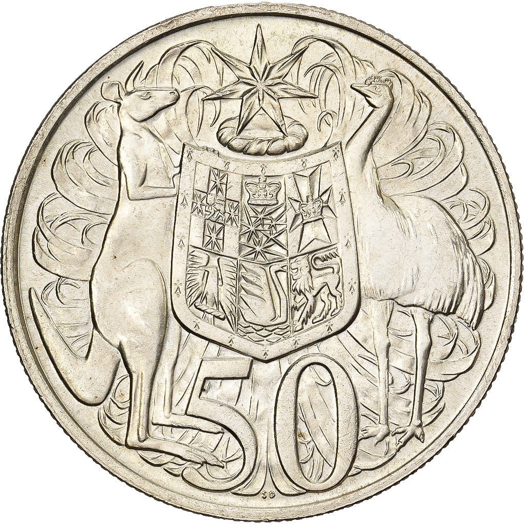 Australia, Elizabeth II, 50 Cents, 1966, Royal Australian Mint, Argento, BB+